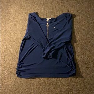 Ivy Ridge Navy Blue Blouse; Size XL